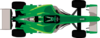 Green Formula One Racecar Clip Art